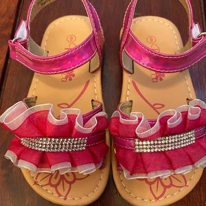 Hot pink Ruffle Sandal